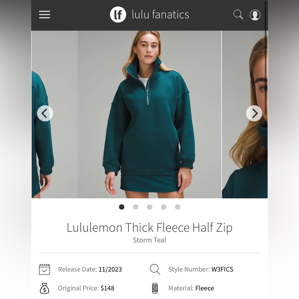 Lululemon Thick Fleece Lined Oversized Funnel Neck Half Zip Sweatshirt - XL/XXL - Picture 7 of 7